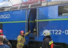 Pożar lokomotywy elektrycznej ET22